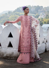3-PC Unstitched Embroidered Luxury Lawn By Hussain Rehar | Peaar